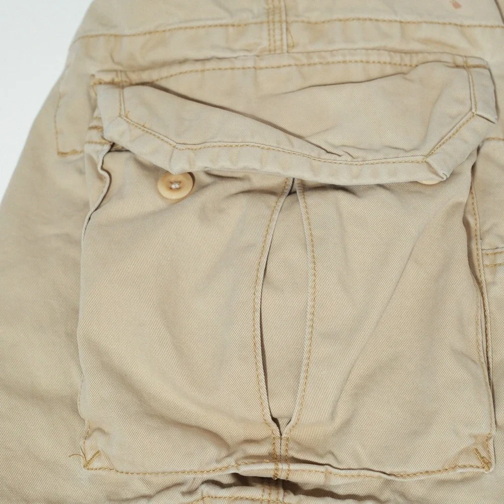Polo Ralph Lauren  Cargo Shorts Mens Size 32 Khaki Cotton Small Flaw